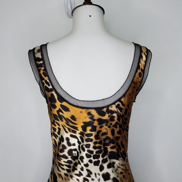 Papillon Blanc Mob Wife Multi-Color Animal Print V-Neck Sleeveless Top Size S - Picture 6 of 12